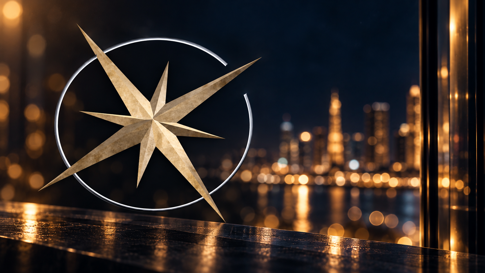 51 Miles Away compass star symbol